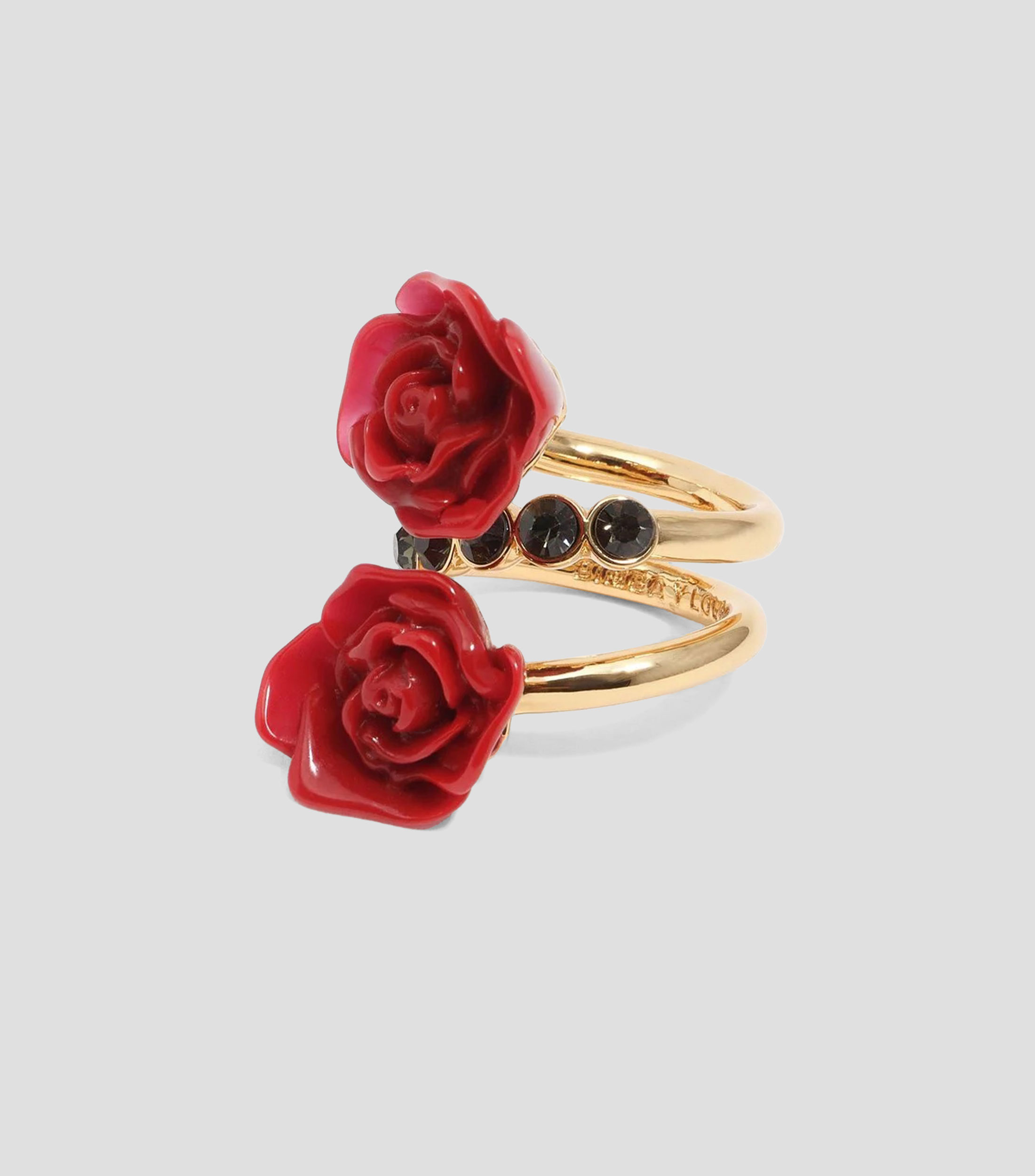 Anillo espiral con rosas Mujer